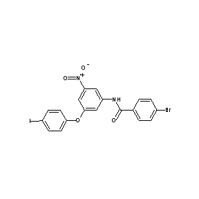 ST000728 (4-bromophenyl)-N-[5-(4-iodophenoxy)-3-nitrophenyl]carboxamide