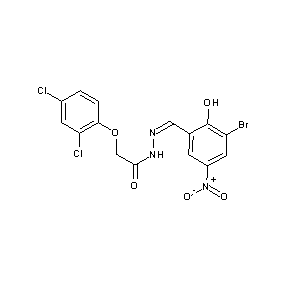 ST000831 N-[(1Z)-2-(3-bromo-2-hydroxy-5-nitrophenyl)-1-azavinyl]-2-(2,4-dichlorophenoxy )acetamide