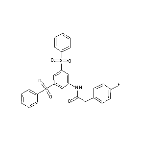 ST000941 N-[3,5-bis(phenylsulfonyl)phenyl]-2-(4-fluorophenyl)acetamide