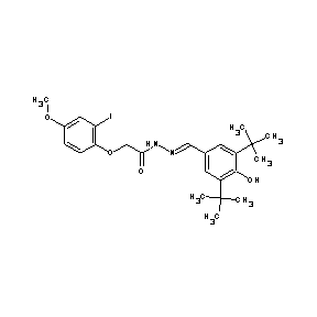 ST000955 N-{(1E)-2-[3,5-bis(tert-butyl)-4-hydroxyphenyl]-1-azavinyl}-2-(2-iodo-4-methox yphenoxy)acetamide