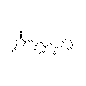 ST001130 3-[(4-oxo-2-thioxo-1,3-thiazolidin-5-ylidene)methyl]phenyl benzoate