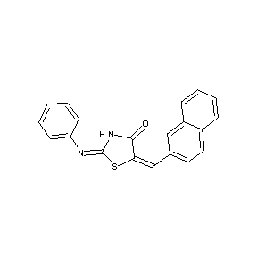 ST001137 5-(2-naphthylmethylene)-2-(phenylazamethylene)-1,3-thiazolidin-4-one