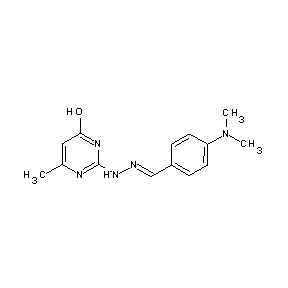 ST001423 2-({(1E)-2-[4-(dimethylamino)phenyl]-1-azavinyl}amino)-6-methylpyrimidin-4-ol