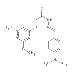 ST001428 N-{(1E)-2-[4-(dimethylamino)phenyl]-1-azavinyl}-2-(6-methyl-2-methylthiopyrimi din-4-yloxy)acetamide