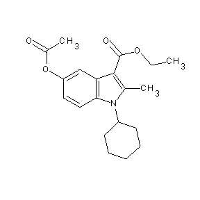 ST001785 1-cyclohexyl-3-(ethoxycarbonyl)-2-methylindol-5-yl acetate