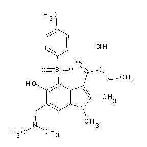 ST001797 ethyl 6-[(dimethylamino)methyl]-5-hydroxy-1,2-dimethyl-4-[(4-methylphenyl)sulf onyl]indole-3-carboxylate, chloride