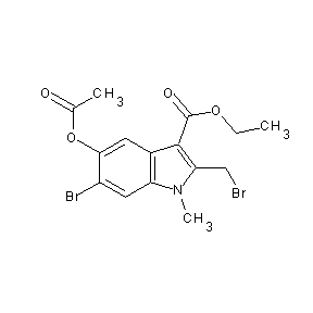 ST001798 6-bromo-2-(bromomethyl)-3-(ethoxycarbonyl)-1-methylindol-5-yl acetate