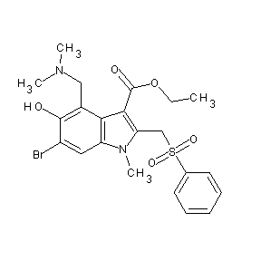 ST001807 ethyl 4-[(dimethylamino)methyl]-6-bromo-5-hydroxy-1-methyl-2-[(phenylsulfonyl) methyl]indole-3-carboxylate