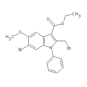 ST001819 ethyl 6-bromo-2-(bromomethyl)-5-methoxy-1-phenylindole-3-carboxylate