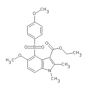 ST001830 ethyl 5-methoxy-4-[(4-methoxyphenyl)sulfonyl]-1,2-dimethylindole-3-carboxylate