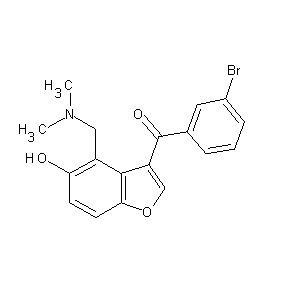 ST001835 4-[(dimethylamino)methyl]-5-hydroxybenzo[b]furan-3-yl 3-bromophenyl ketone