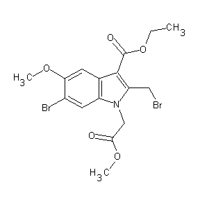 ST001865 methyl 2-[6-bromo-2-(bromomethyl)-3-(ethoxycarbonyl)-5-methoxyindolyl]acetate
