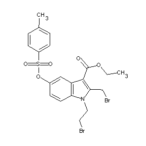 ST001866 ethyl 1-(2-bromoethyl)-2-(bromomethyl)-5-[(4-methylphenyl)sulfonyloxy]indole-3 -carboxylate