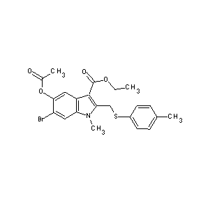 ST001875 6-bromo-3-(ethoxycarbonyl)-1-methyl-2-[(4-methylphenylthio)methyl]indol-5-yl a cetate