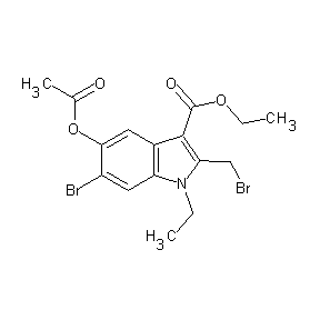 ST001965 6-bromo-2-(bromomethyl)-3-(ethoxycarbonyl)-1-ethylindol-5-yl acetate