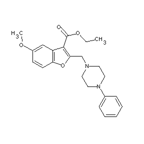 ST002005 ethyl 5-methoxy-2-[(4-phenylpiperazinyl)methyl]benzo[b]furan-3-carboxylate