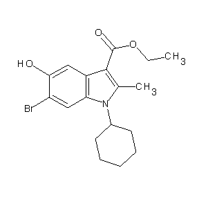 ST002011 ethyl 6-bromo-1-cyclohexyl-5-hydroxy-2-methylindole-3-carboxylate