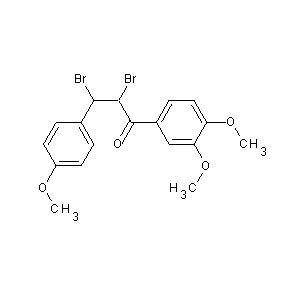 ST002221 1-(3,4-dimethoxyphenyl)-2,3-dibromo-3-(4-methoxyphenyl)propan-1-one