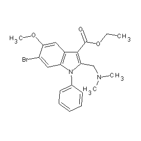 ST002233 ethyl 2-[(dimethylamino)methyl]-6-bromo-5-methoxy-1-phenylindole-3-carboxylate