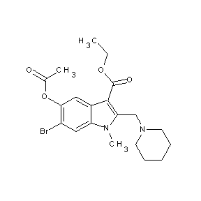 ST002260 6-bromo-3-(ethoxycarbonyl)-1-methyl-2-(piperidylmethyl)indol-5-yl acetate
