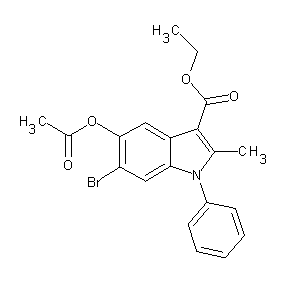 ST002261 6-bromo-3-(ethoxycarbonyl)-2-methyl-1-phenylindol-5-yl acetate