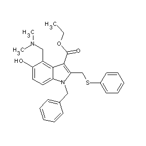 ST002264 ethyl 4-[(dimethylamino)methyl]-5-hydroxy-1-benzyl-2-(phenylthiomethyl)indole- 3-carboxylate