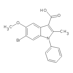 ST002265 6-bromo-5-methoxy-2-methyl-1-phenylindole-3-carboxylic acid