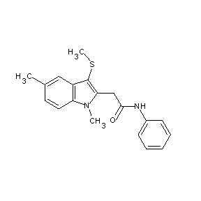 ST002340 2-(1,5-dimethyl-3-methylthioindol-2-yl)-N-phenylacetamide