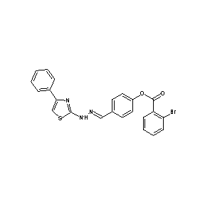 ST002424 4-{(1E)-2-[(4-phenyl(1,3-thiazol-2-yl))amino]-2-azavinyl}phenyl 2-bromobenzoat e