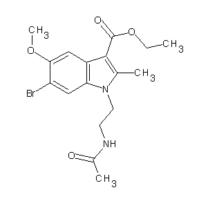 ST002722 ethyl 1-[2-(acetylamino)ethyl]-6-bromo-5-methoxy-2-methylindole-3-carboxylate