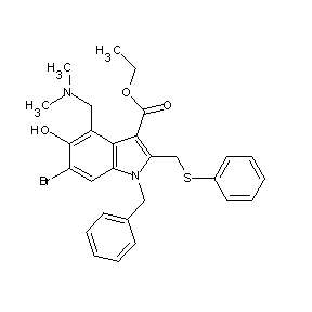 ST002812 ethyl 4-[(dimethylamino)methyl]-6-bromo-5-hydroxy-1-benzyl-2-(phenylthiomethyl )indole-3-carboxylate