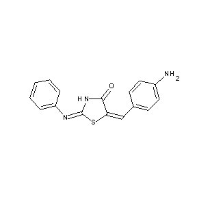 ST003276 5-[(4-aminophenyl)methylene]-2-(phenylazamethylene)-1,3-thiazolidin-4-one
