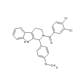 ST003477 3,4-dichlorophenyl 1-(4-methoxyphenyl)(1,2,3,4-tetrahydrobeta-carbolin-2-yl) k etone