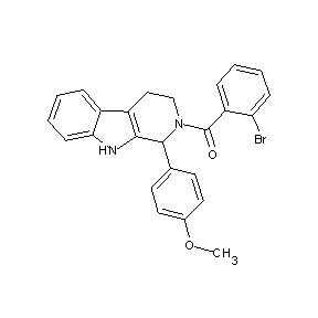 ST003500 2-bromophenyl 1-(4-methoxyphenyl)(1,2,3,4-tetrahydrobeta-carbolin-2-yl) ketone