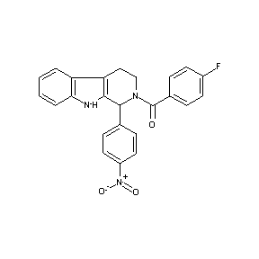 ST003691 4-fluorophenyl 1-(4-nitrophenyl)(1,2,3,4-tetrahydrobeta-carbolin-2-yl) ketone