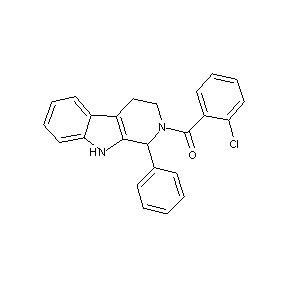 ST004008 2-chlorophenyl 1-phenyl(1,2,3,4-tetrahydrobeta-carbolin-2-yl) ketone