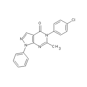 ST004271 5-(4-chlorophenyl)-6-methyl-1-phenyl-5-hydropyrazolo[5,4-d]pyrimidin-4-one