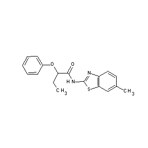 ST004844 N-(6-methylbenzothiazol-2-yl)-2-phenoxybutanamide