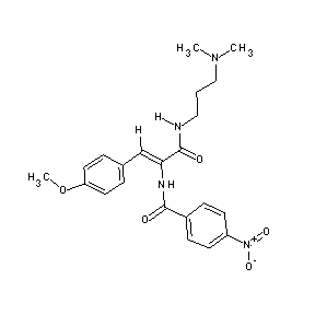 ST004951 (2Z)-N-[3-(dimethylamino)propyl]-3-(4-methoxyphenyl)-2-[(4-nitrophenyl)carbony lamino]prop-2-enamide