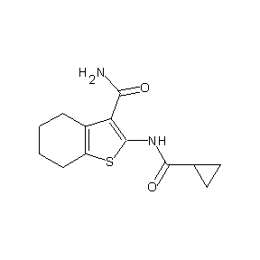 ST005246 2-(cyclopropylcarbonylamino)-4,5,6,7-tetrahydrobenzo[b]thiophene-3-carboxamide
