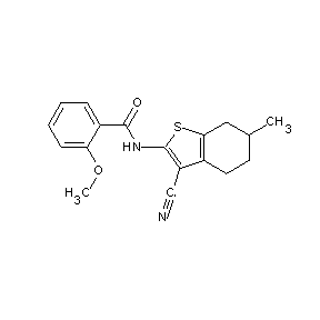 ST005371 N-(3-cyano-6-methyl(4,5,6,7-tetrahydrobenzo[b]thiophen-2-yl))(2-methoxyphenyl) carboxamide