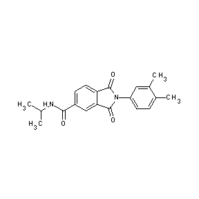 ST007586 [2-(3,4-dimethylphenyl)-1,3-dioxobenzo[c]azolidin-5-yl]-N-(methylethyl)carboxa mide