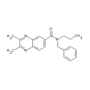 ST007593 (2,3-dimethylquinoxalin-6-yl)-N-benzyl-N-propylcarboxamide
