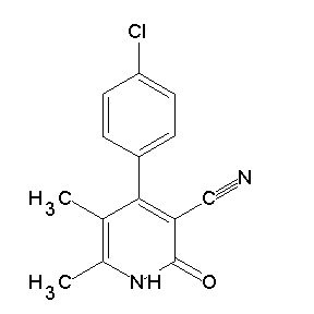 ST007765 4-(4-chlorophenyl)-5,6-dimethyl-2-oxohydropyridine-3-carbonitrile