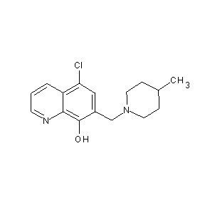 ST007924 5-chloro-7-[(4-methylpiperidyl)methyl]quinolin-8-ol