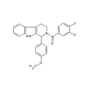ST008308 3,4-difluorophenyl 1-(4-methoxyphenyl)(1,2,3,4-tetrahydrobeta-carbolin-2-yl) k etone