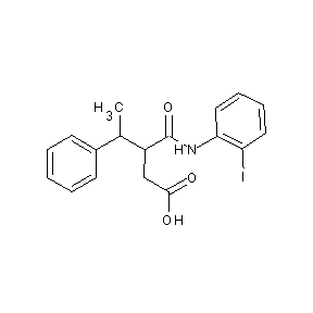 ST008377 3-[N-(2-iodophenyl)carbamoyl]-4-phenylpentanoic acid