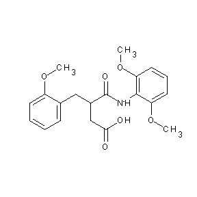 ST008394 3-[N-(2,6-dimethoxyphenyl)carbamoyl]-4-(2-methoxyphenyl)butanoic acid