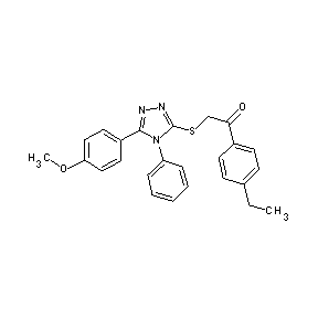 ST009311 1-(4-ethylphenyl)-2-[5-(4-methoxyphenyl)-4-phenyl(1,2,4-triazol-3-ylthio)]etha n-1-one