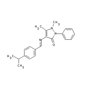 ST009565 4-{(1E)-2-[4-(methylethyl)phenyl]-1-azavinyl}-2,3-dimethyl-1-phenyl-3-pyrazoli n-5-one
